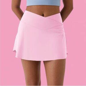 Pink Women's Skirt with shorts size xs s